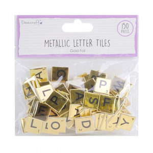 DC Chipboard Letter Tiles - Gold
