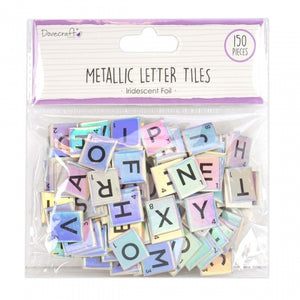 DC Chipboard Letter Tiles - Iridescent