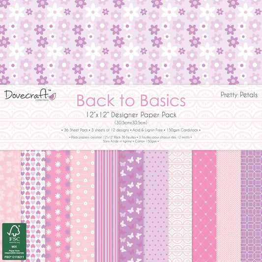 B2B Pretty Petals 12x12 Paper Pk