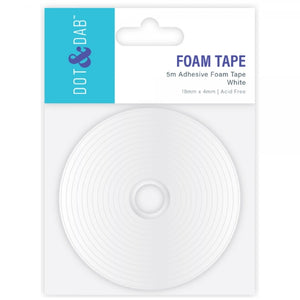 D&amp;D Foam Tape 18mm x5m x4mm white