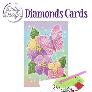 Dotty Designs Diamonds Cards - Purple Flowers