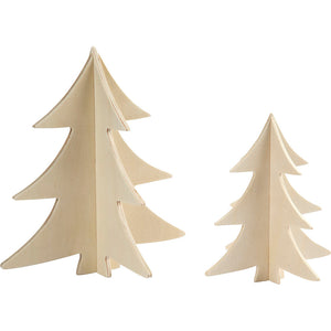 Christmas Trees, H: 13+18 Cm, 2 Pc/ 1 Pack