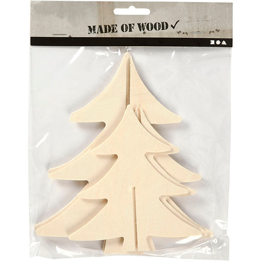 Christmas Trees, H: 13+18 Cm, 2 Pc/ 1 Pack