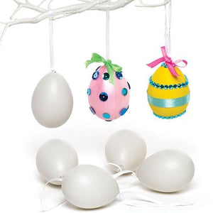 White Plastic Eggs (Pack of 12)