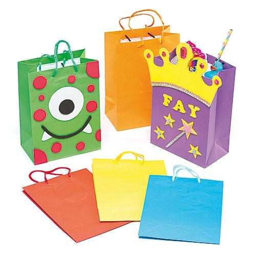 Coloured Gift Bags (Pack of 6)