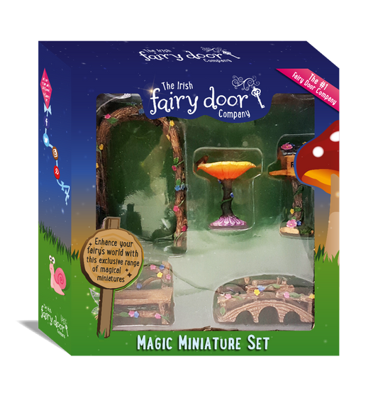 The Irish Fairy Door 5 Piece Miniature Set