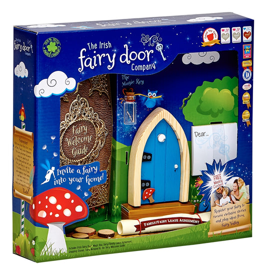 Fairy Door Blue Arched
