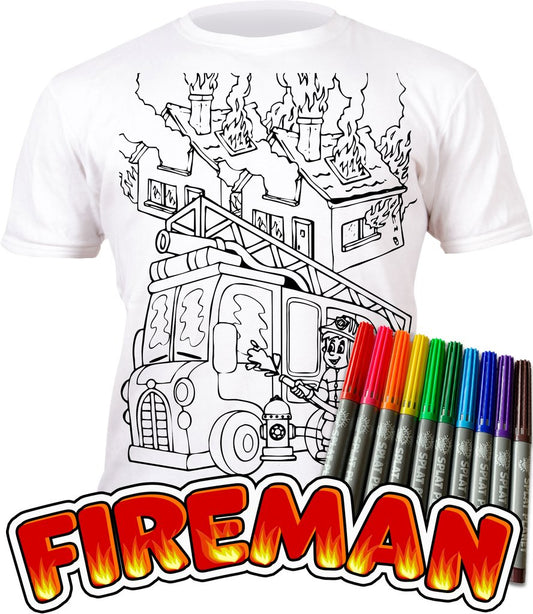 PYO T-Shirt-Fireman age 5-6