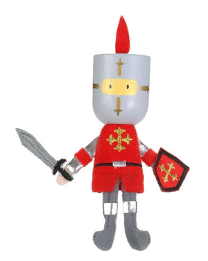 GOLD RANGE WOODEN HEAD PUPPET-RED KNIGHT