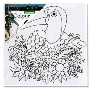 Colour My Canvas 100mmx100mm Toucan