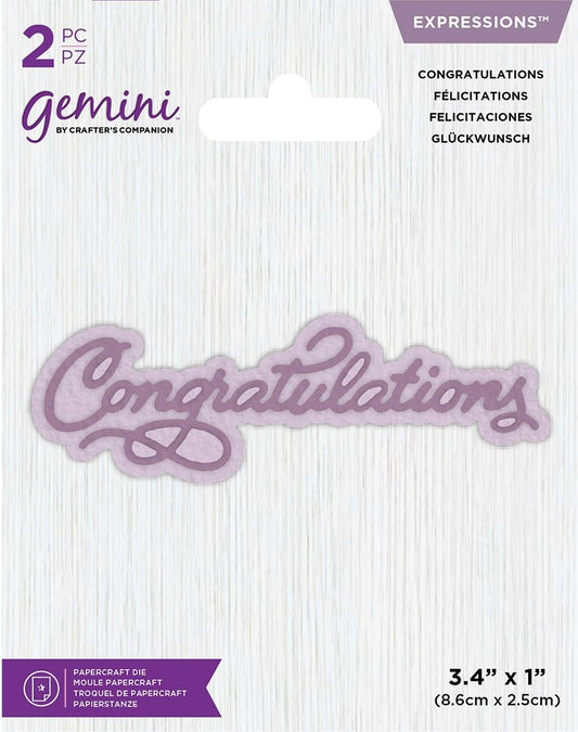 Gemini Die - Expressions - Congratulations