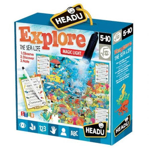 Headu Explore Sea Life Puzzle Torch & Notebook