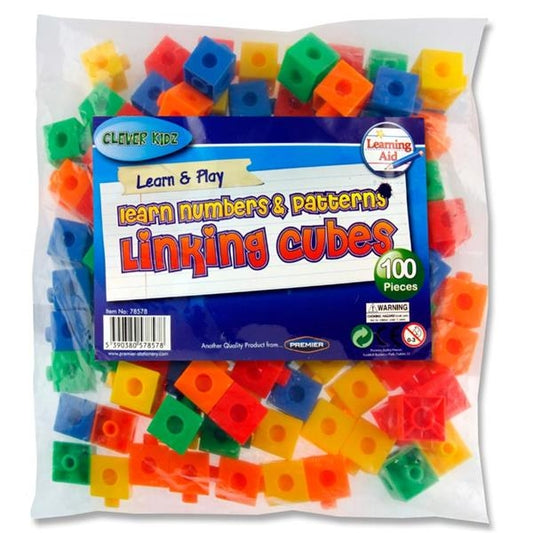 LINKING CUBES PK.100 COLOURED