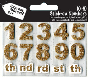 TOPPERS- NUMBERS 0-9 (GOLD)