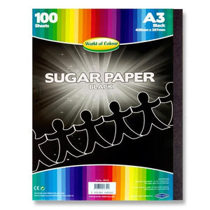 WOC A3 BLACK SUGAR PAPER 100 SHT