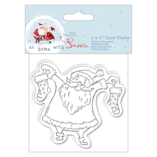 4 x 4" Clear Stamp - At Home with Santa - Santa