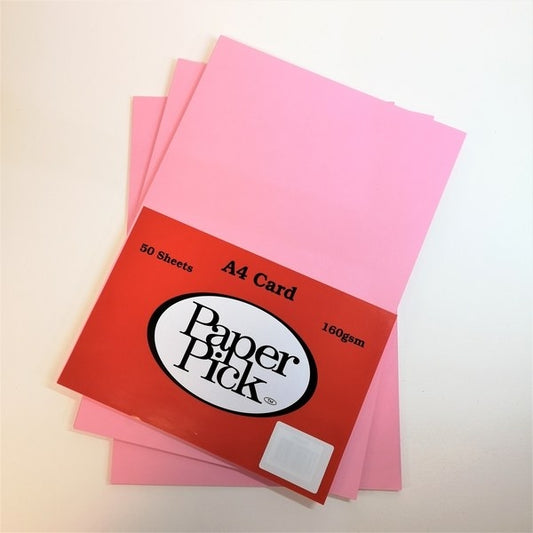 A4 Pink Card 50 Sheets