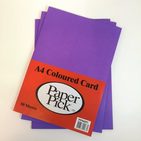 A4 Purple Card 50 Sheets