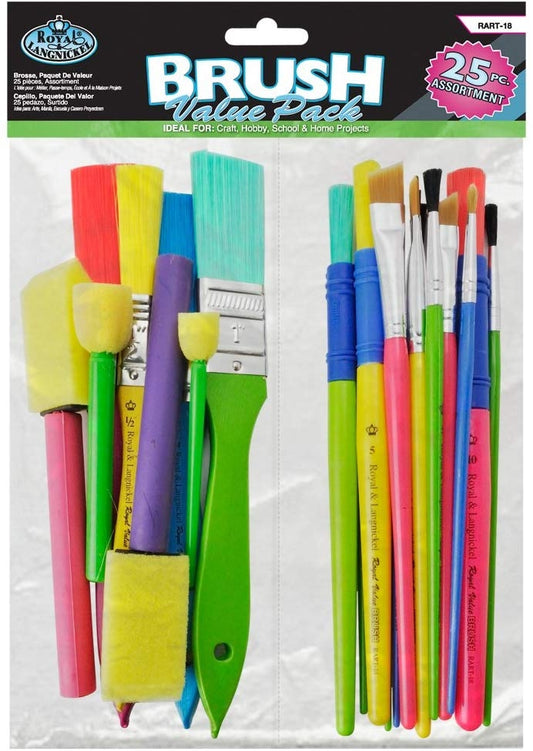 Fun Art & Craft Brushes Value Pack (25 Pack)
