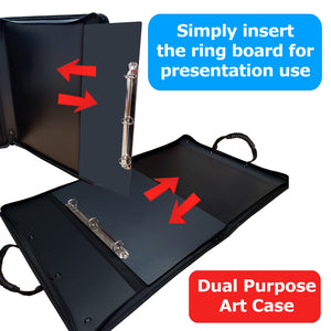 A3 Black portfolio art case combo