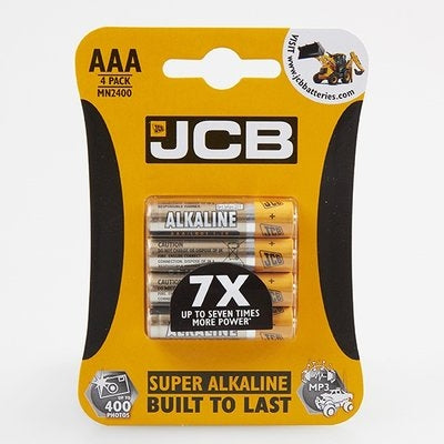 JCB ALKALINE BATTERY AAA 4PK