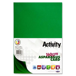 Activity A4 160gsm Card Pk50 Asparagus