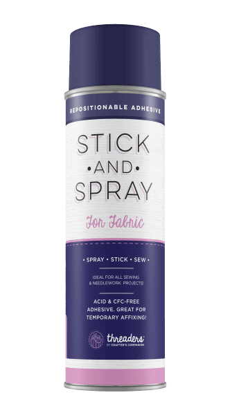 Stick & Spray for fabrics - Repositionable fabric