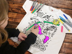 PYO T-Shirt-Unicorns age 7-8