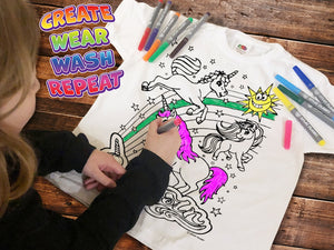 PYO T-Shirt-Unicorns age 7-8