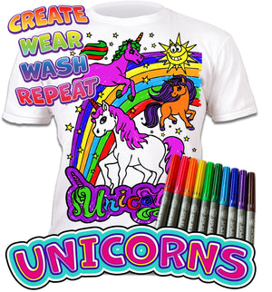 PYO T-Shirt-Unicorns age 5-6