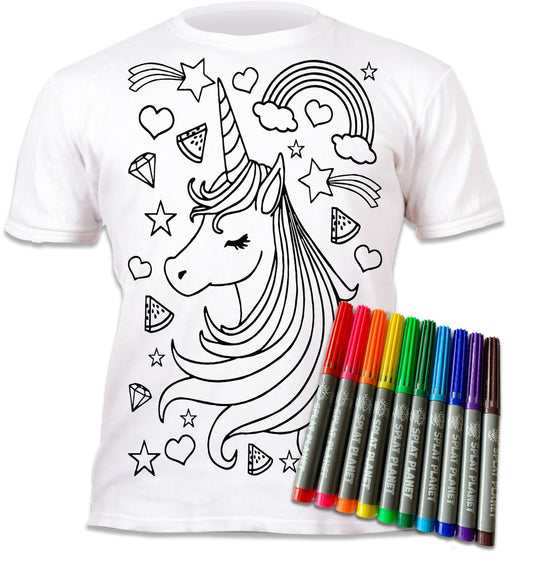 PYO T-Shirt Unicorn Head age 5-6yrs
