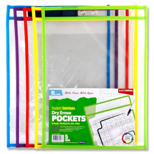 Student Pk5 Dry Erase Pockets