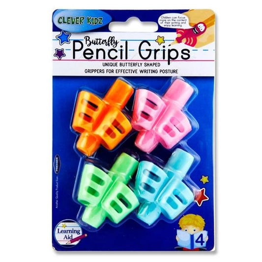 4 Butterfly Junior Pencil Grips