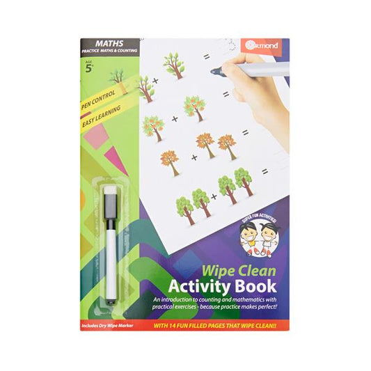 Ormond A4 Wipe Clean Activity Book W/pen - Maths &