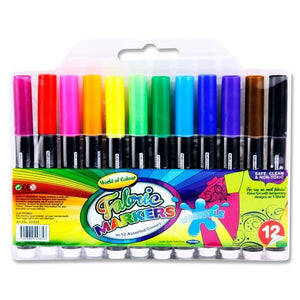Woc Pkt.12 Washable Fabric Markers