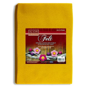 Pkt.10 A4 Felt Sheets - Yellow