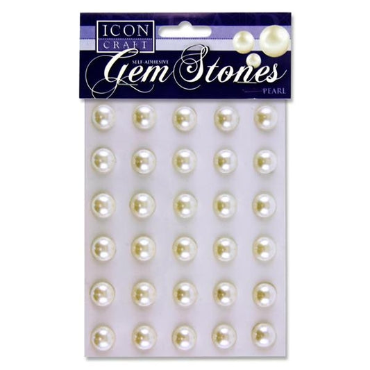 Gem Stones 14mm - Pearl White