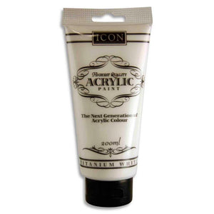 ICON ACRYLIC 200ML-TITANIUM WHITE
